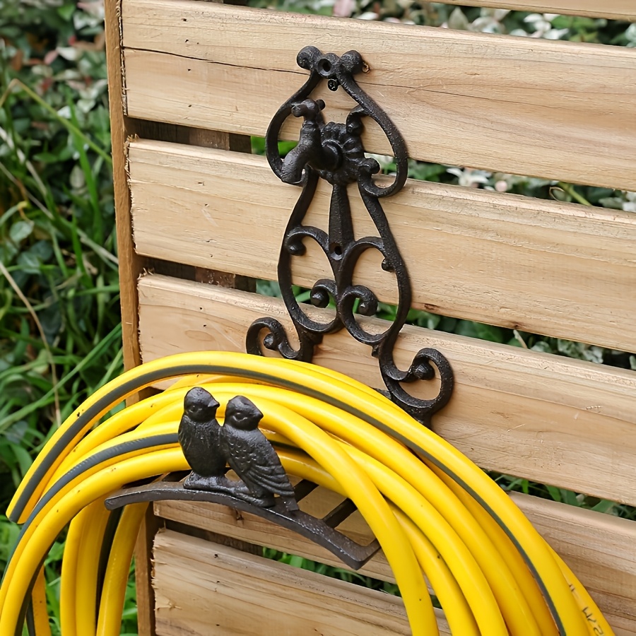 vintage cast iron garden hose reel stand bird sculptures Temu