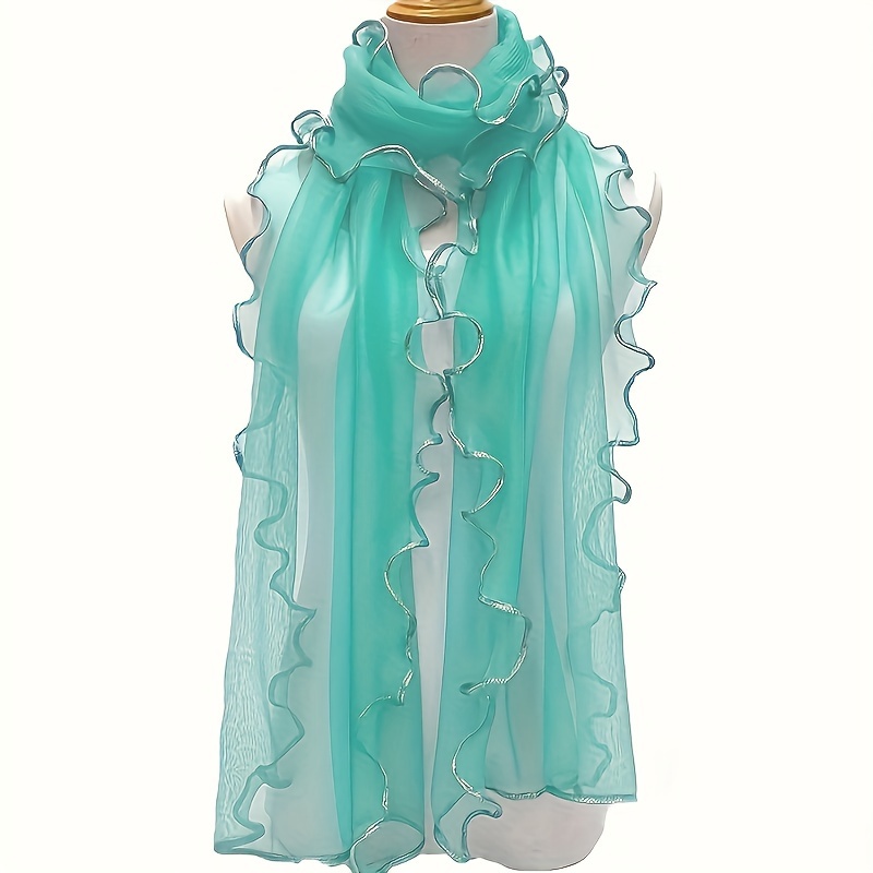 A New Solid Color Shawl, Lightweight And Breathable, The Neck, Featuring An Ethnic Style, Long And Versatile, Perfect For Casual Wear And