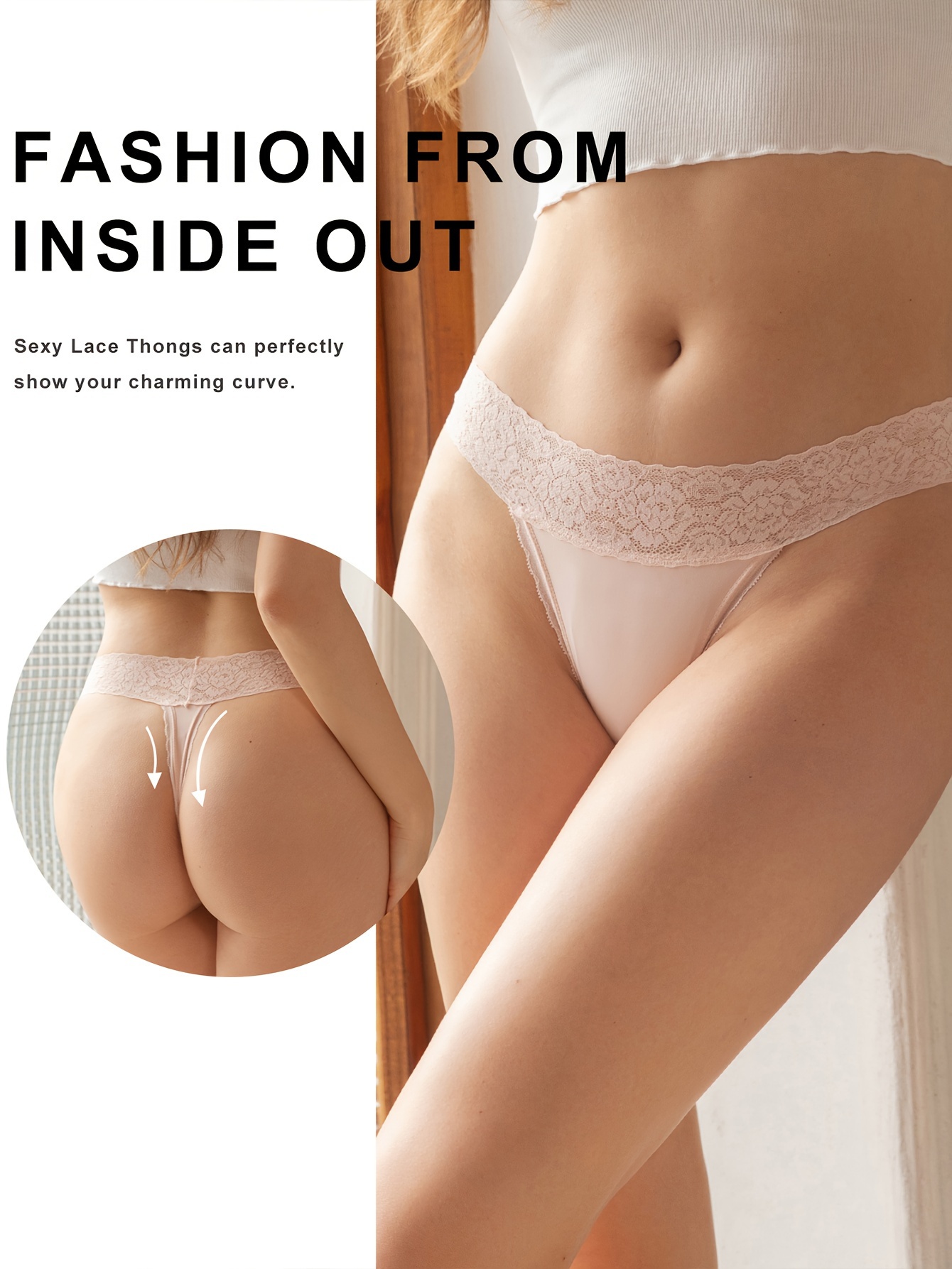 Tangas Tanga Mujer Bragas Sexis Cintura Encaje Paquete Ropa - Temu