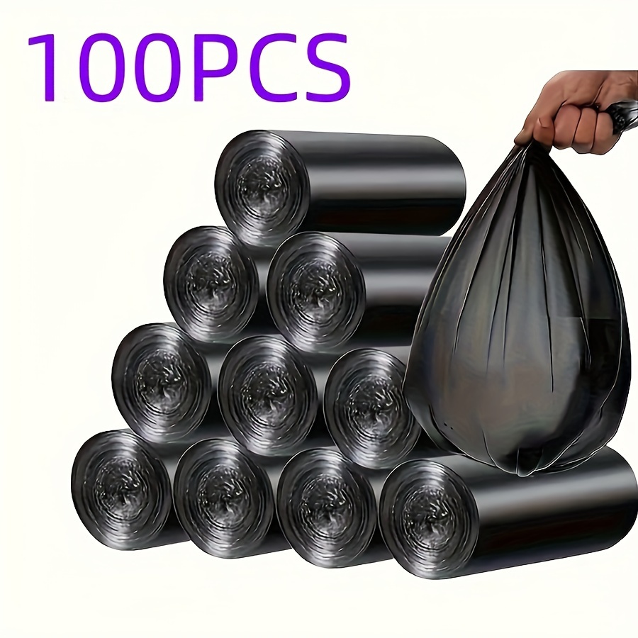 

100pcs Extra Disposable Trash Bags - , Kitchen, Bathroom & Bedroom - Ideal For Pet Waste & Storage