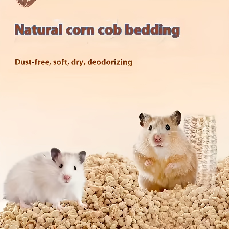 Natural Corn Cob Litter, Suitable for Small Animals And Birds - Super Absorbent And Deodorizing Litter, for Hamsters, Guinea Pigs, Rabbits, Reptiles, And Pet Bird Cages, Hamster Litter/Small Animal Cage Litter
