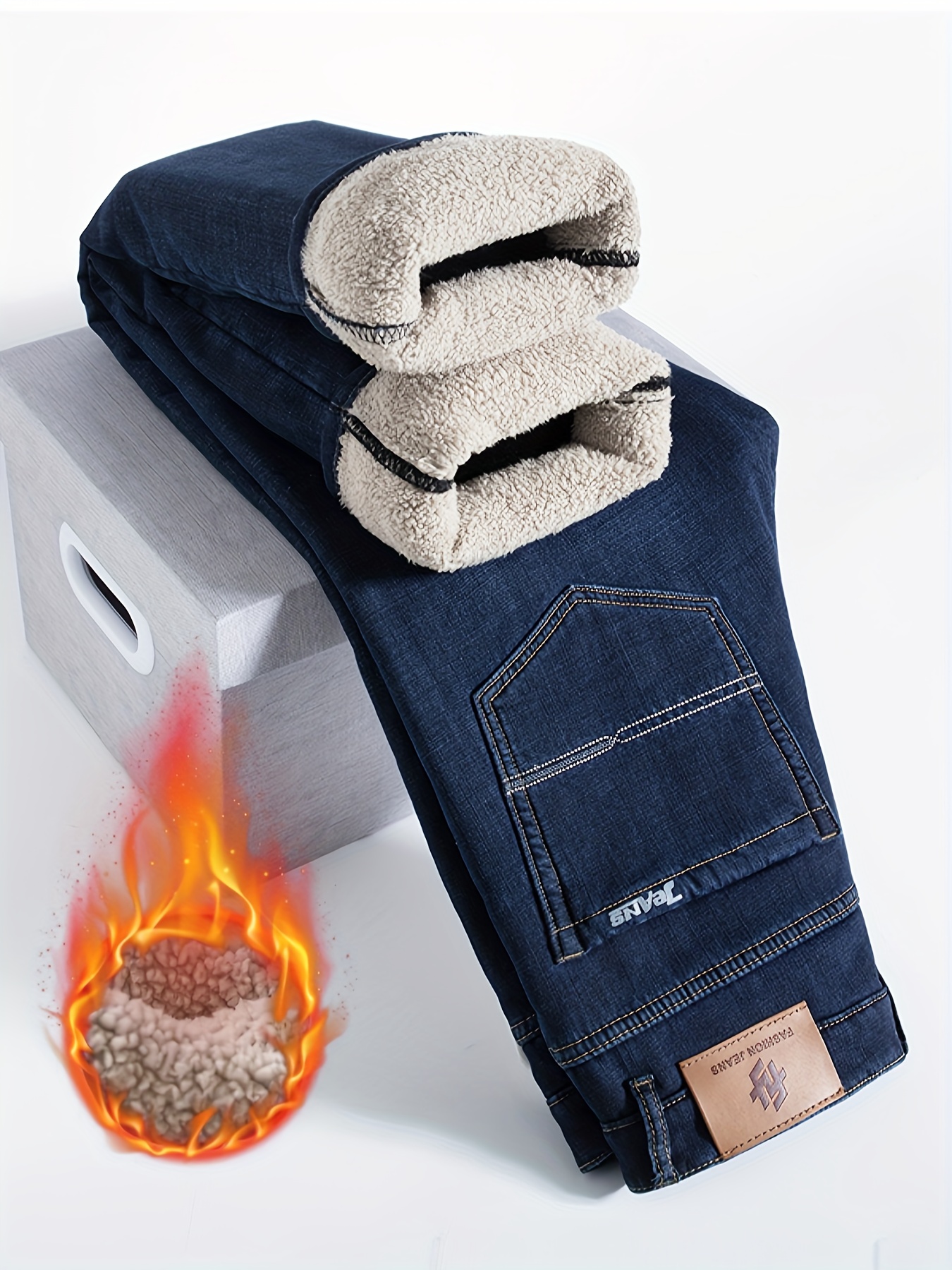 Warm fashion jeans for winter