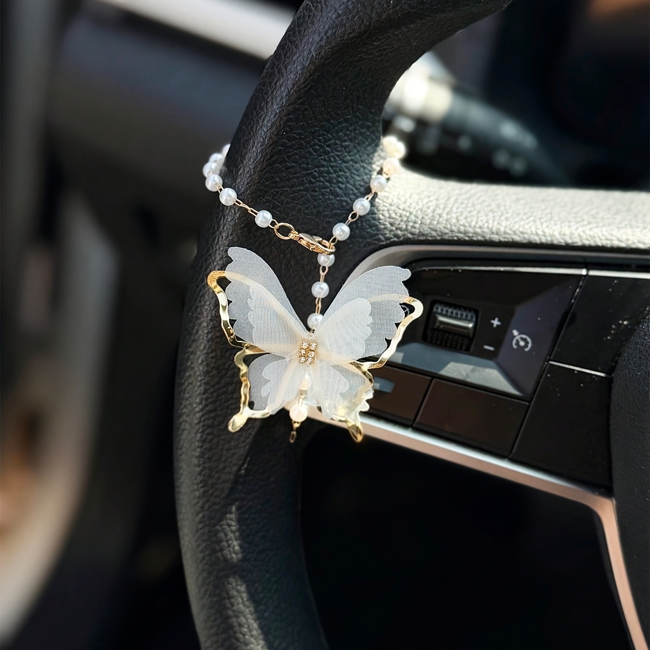 TEMU 1 stuk vlindervormige autostuurwielhanger, auto-interieuraccessoire