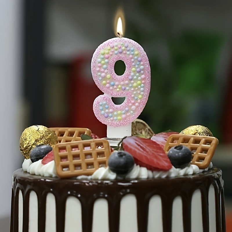 Torta Di Candela D'oro Di Compleanno Scintillante(85 - Foto 7
