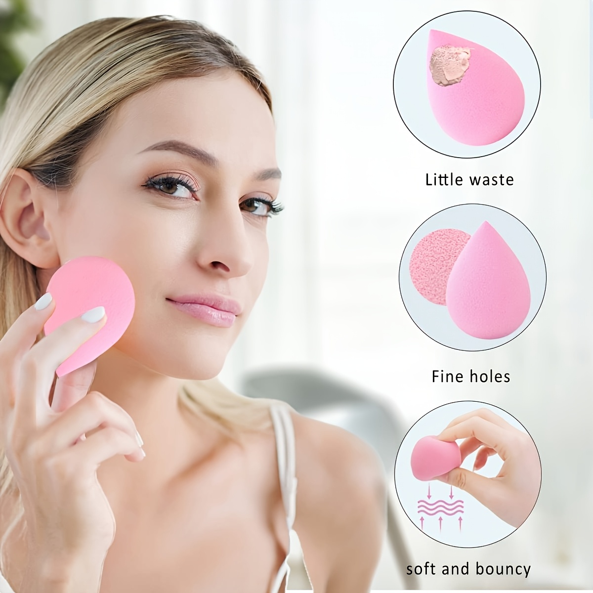 set de maquillaje todo en     que   13 brochas rosas + 2 borlas triangulares + 1 borla redonda + bolsa de almacenamiento, brochas  , esponjas de belleza, borlas y artículos adicionales para satisfacer   tus necesidades de belleza, haciéndolo    , desde