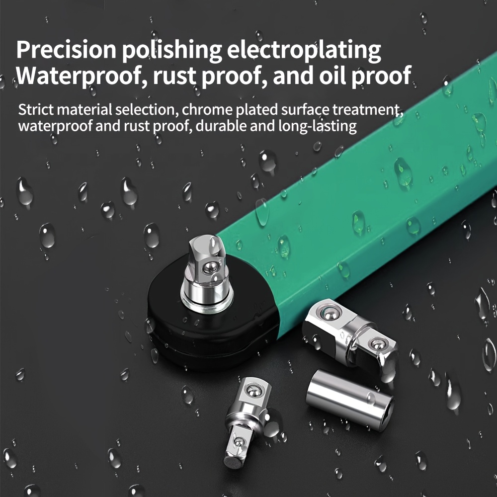 ratchet torque extension wrench mechanical extension wrench 15 inch multifunctional extension wrench with 1 4 inch 3 8 inch 1 2 inch square drive adapter rod workshop car   tool car wrench   manual tool