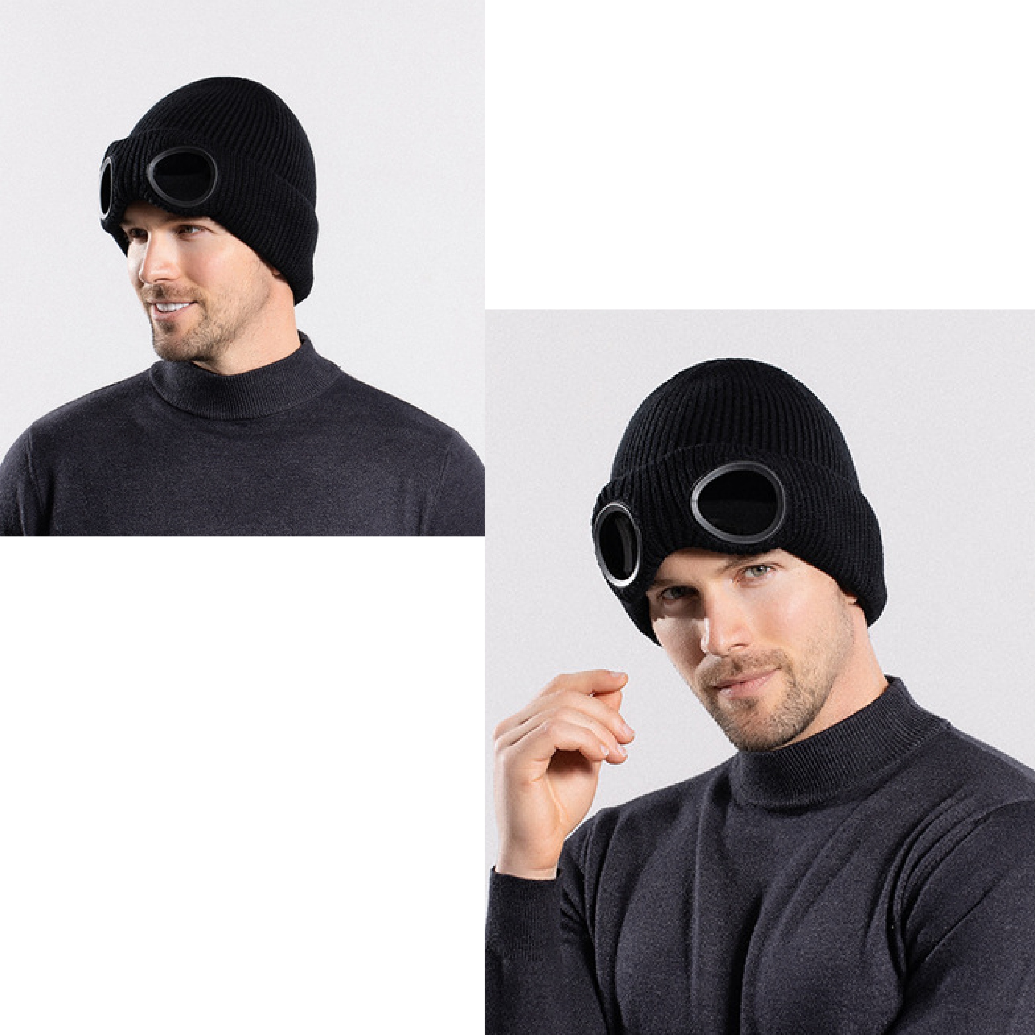 1pc Fashionable Ear Protection And Windproof Sport Knit Beanie Hat