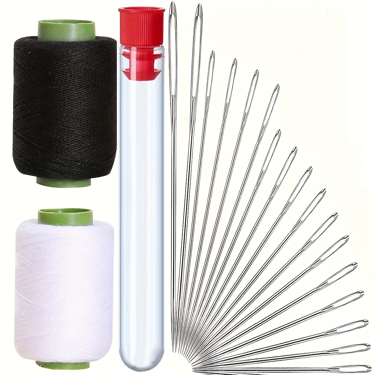 1 Conjunto de e Linha para Costura à Mão, Incluindo 18 de Mão de Olho Largo e Linha de Costura e, Kit de Costura à…: retailer-supplied image