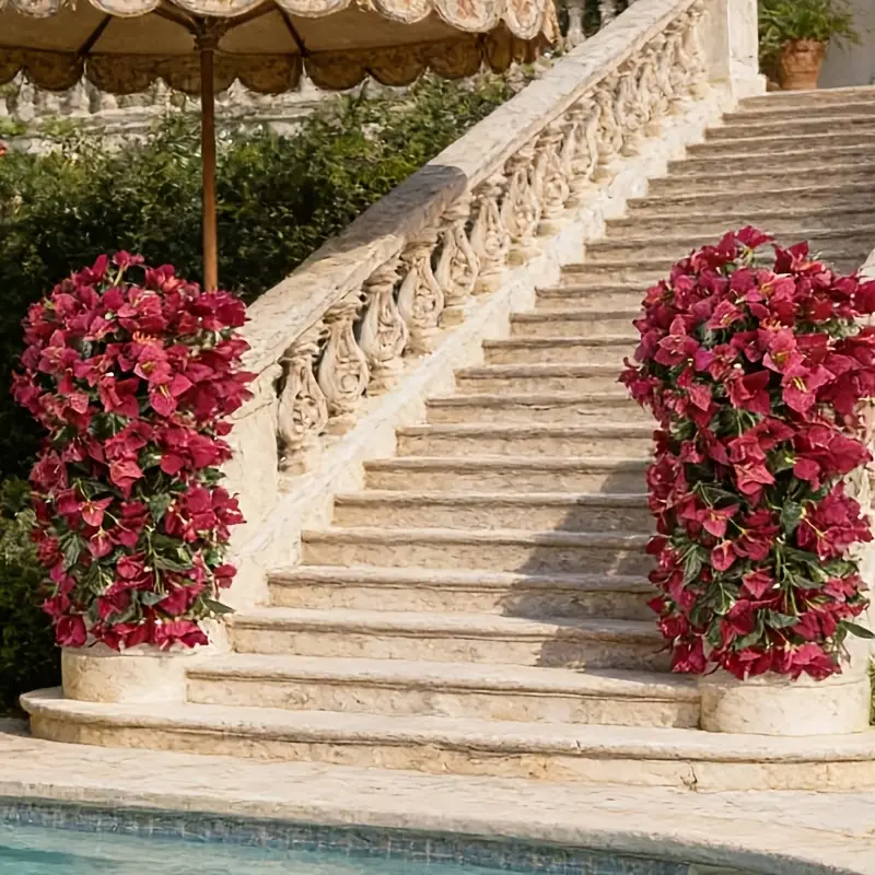 2 stück realistische künstliche bougainvillea lange hängende