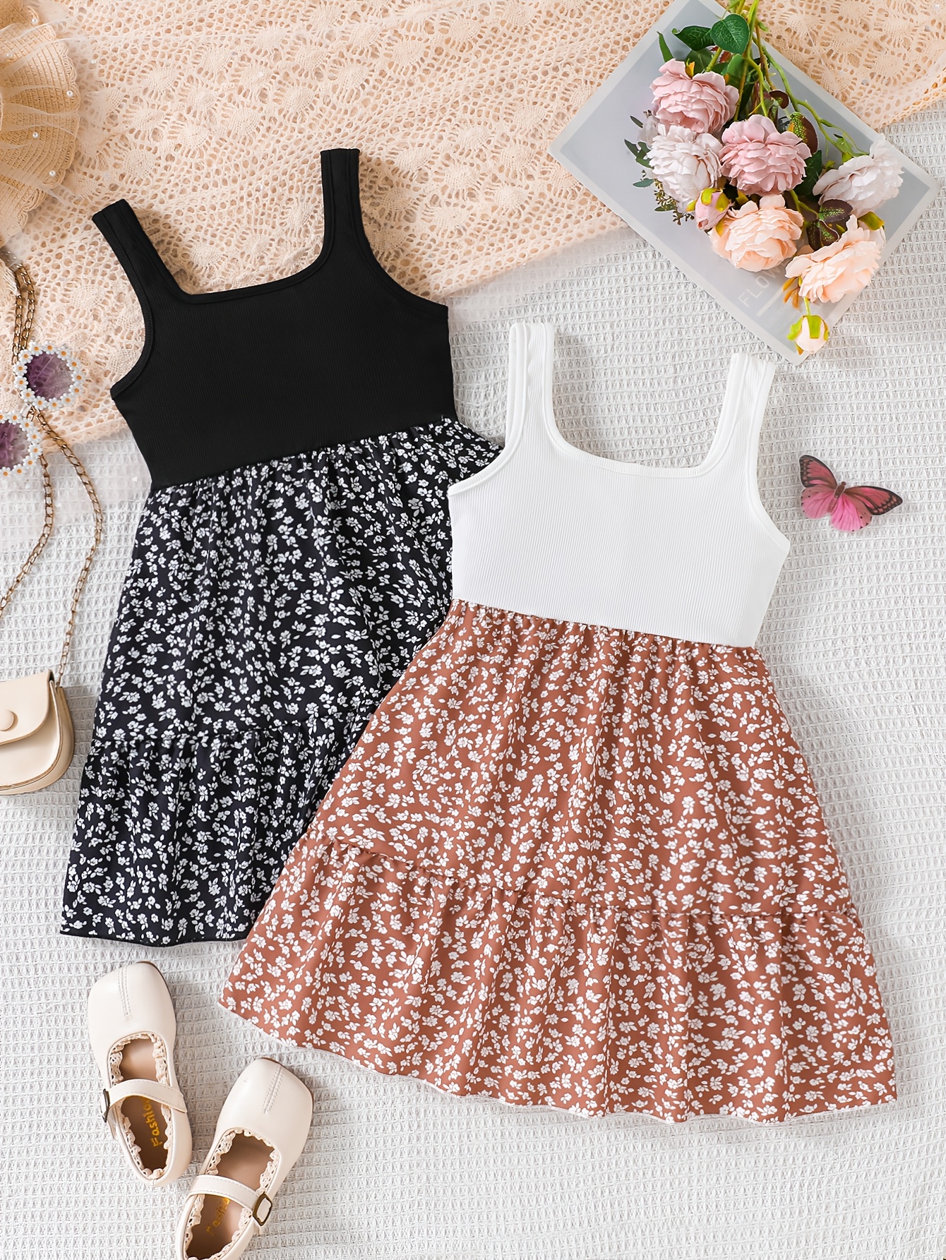 Vestidos LÃnea A Casuales Conjunto De Vestidos Sin Con Estampado - Main Image