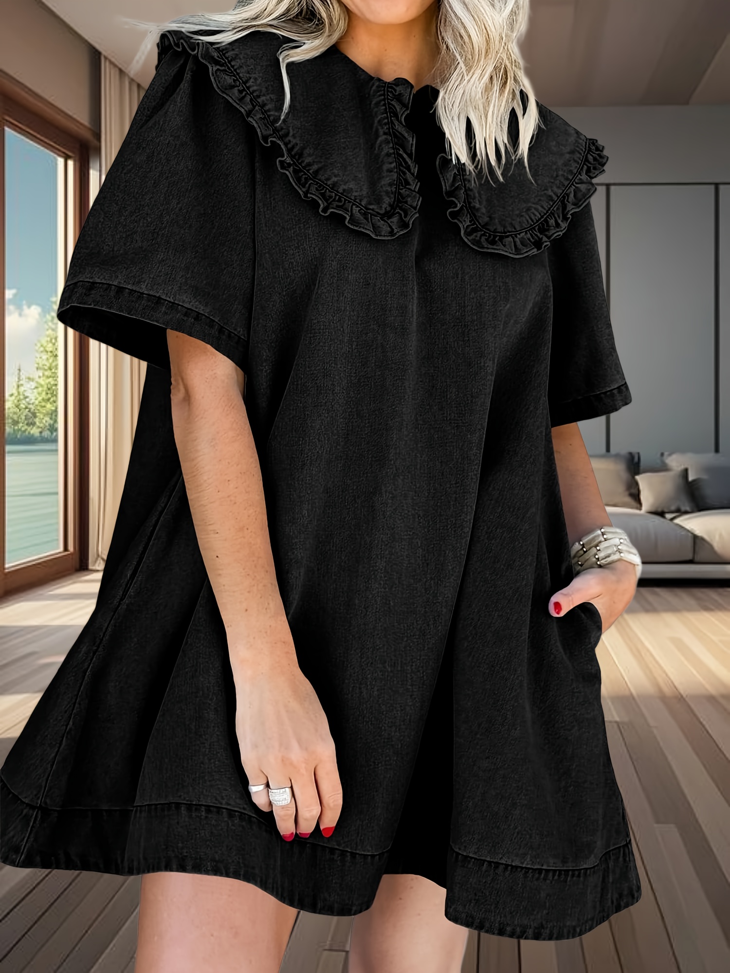 ワンピース PAMEO POSE Pear Collar JK Mini Dress PAMEO POSE（パメオポーズ）の「Pear Collar JK Mini Dress