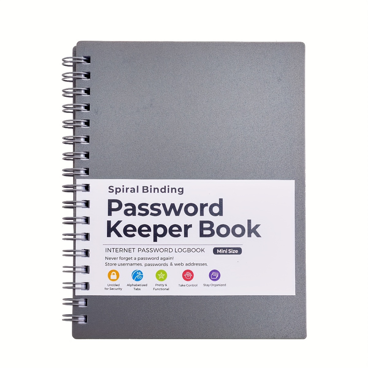 Book,alphabetical & Organizer, 4.7""x 6.1"mini-size Password Logbook With College Ruled Pages, Ideal For Organization