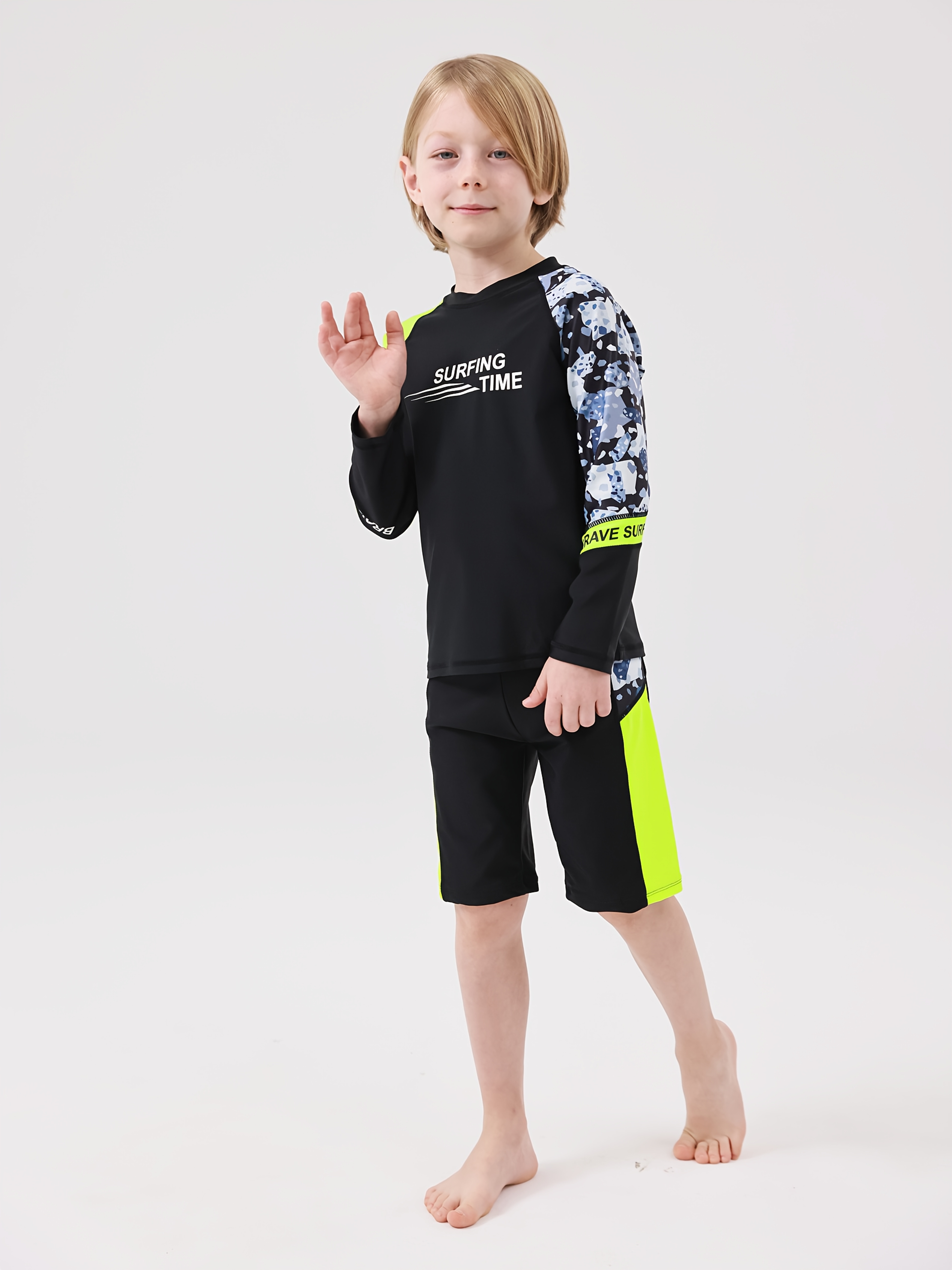 Costume Da Bagno Bambino UPF50+ - Maniche Lunghe, Cerniera Anteriore, Tessuto Riciclato, Protezione UV - Foto 9