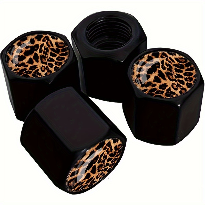 

Copper Tire Valve Stem Caps, Set Of 4, Cool Leopard Print, Universal Fit For Cars, Trucks & Bicycles – Stylish Auto Wheel Air Valve Covers