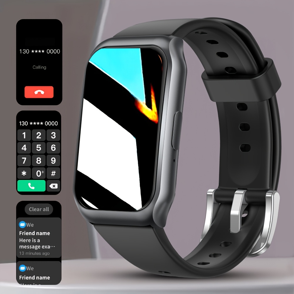 Image of Smart Bracelet For Phone & For - 1.45 Inch Full Touch Screen, Call/message Notifications, Music Control, Fitness With 100 , Silicone Band - Perfect Gift For