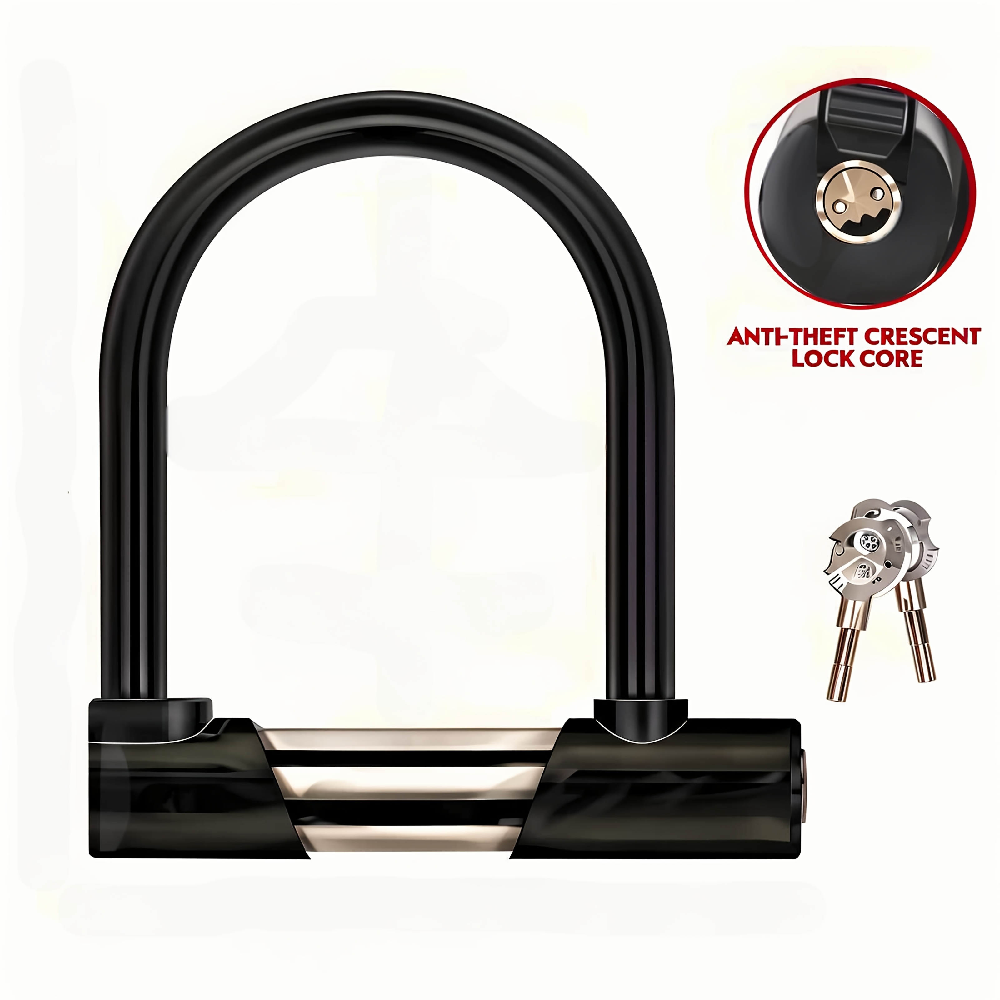 TEMU Bicycle U Lock For Mtb And Road Bikes, Wheel Lock For Anti-theft Safety, Suitable For Motorcycles And Scooters, Durable Cycling Lock, Strong Bicycle Additions