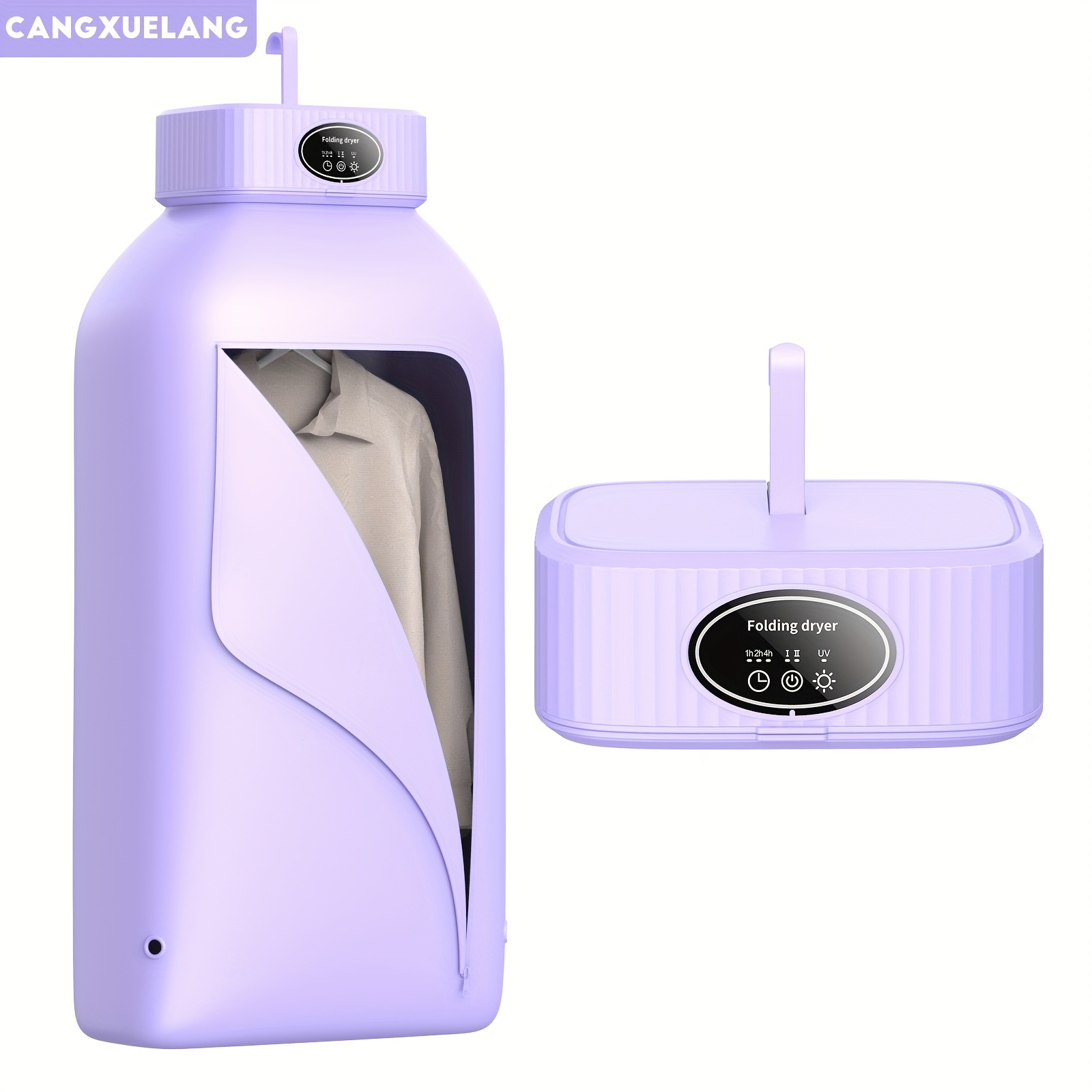TEMU Mini sèche-linge portable avec minuterie et sac de séchage pliable pour vêtements délicats, sèche-linge rapide pour appartements, résidences