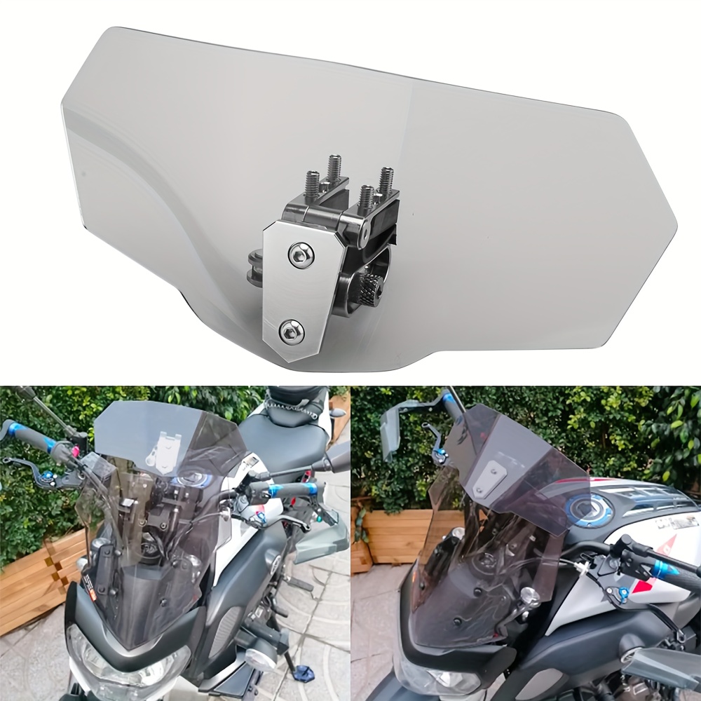 Parabrisas de plástico para motocicleta, deflectores de viento, protector  de pantalla compatible con K-awasaki Ninja 400 250 Ninja400 Ninja250 2018