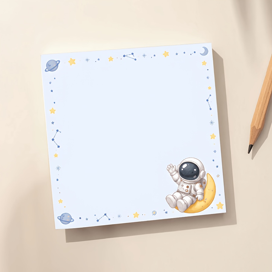 Cute Astronaut Memo Pad for Notes & Journaling