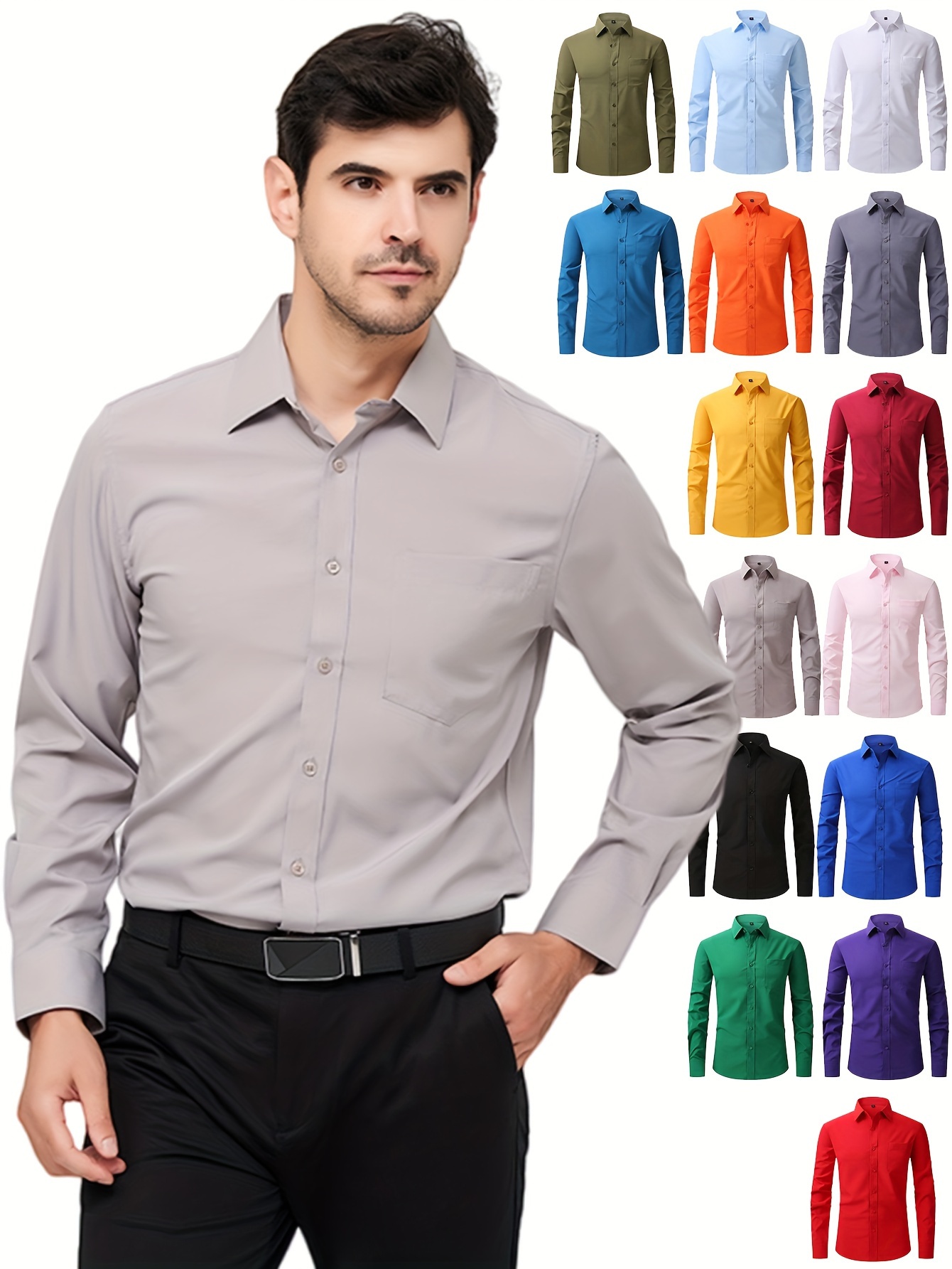 Grey color hot sale formal shirt