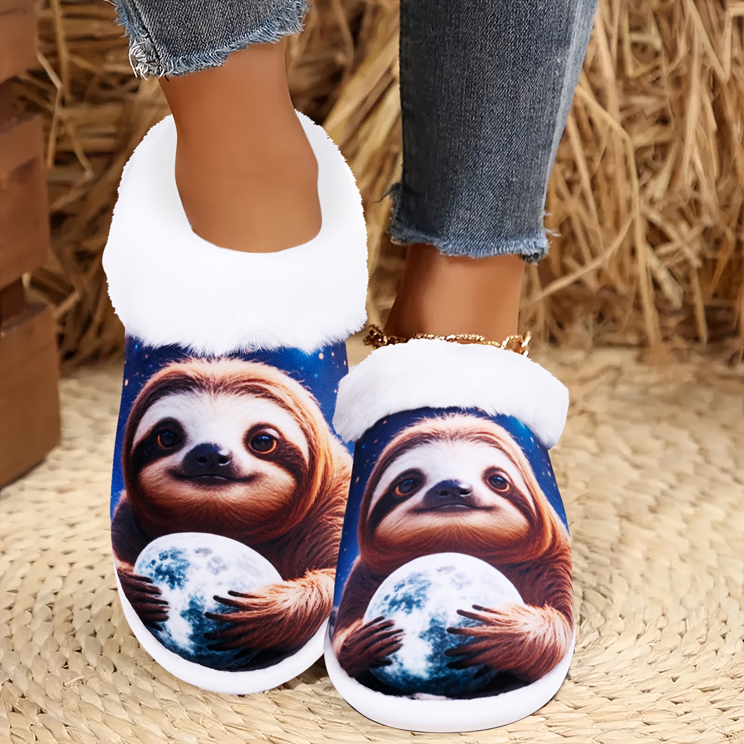 Ladies Slippers Sloth House Slippers Women's Cute Sloth Slippers