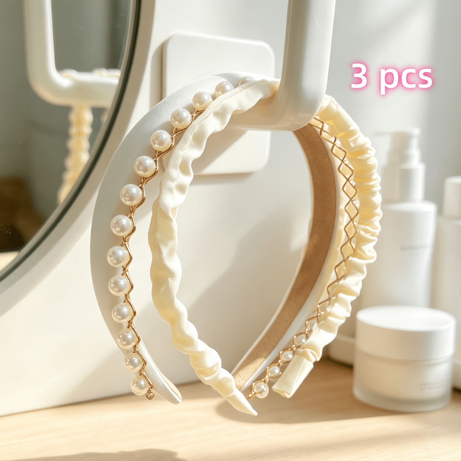 TEMU 3pcs Women's Hair Accessories Headbands, Summer Fashion Hair Hoops, Women's Headscarves, Hair Ties, Hairbands, Hair Hoops