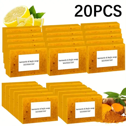 20pcs scrub granule soap turmeric soap cleansing and bath soap
