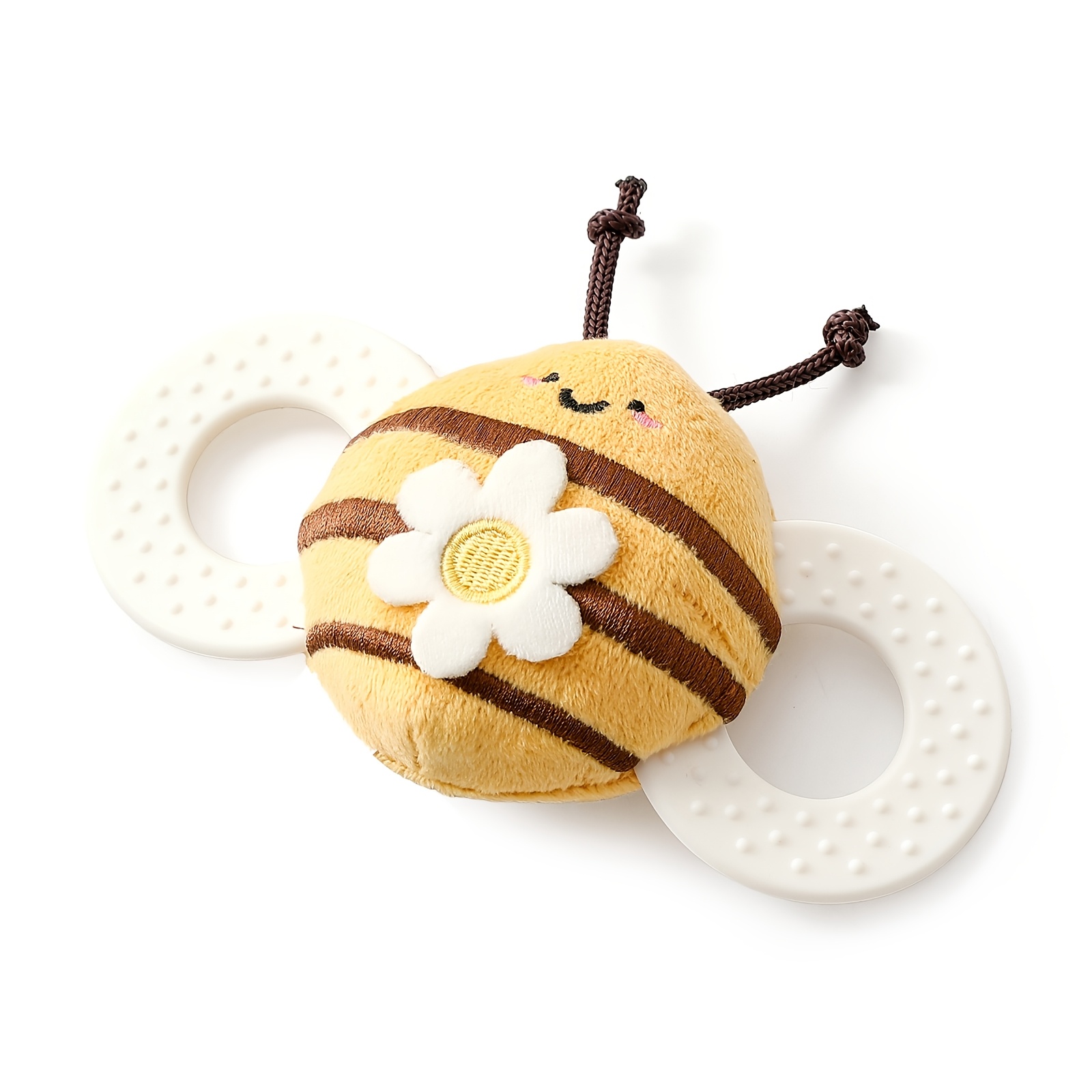 Image of Baby Cartoon Bee-shaped Rattle, Infant Soothing Toy, Christmas Halloween Birthday Gift, Photography Prop