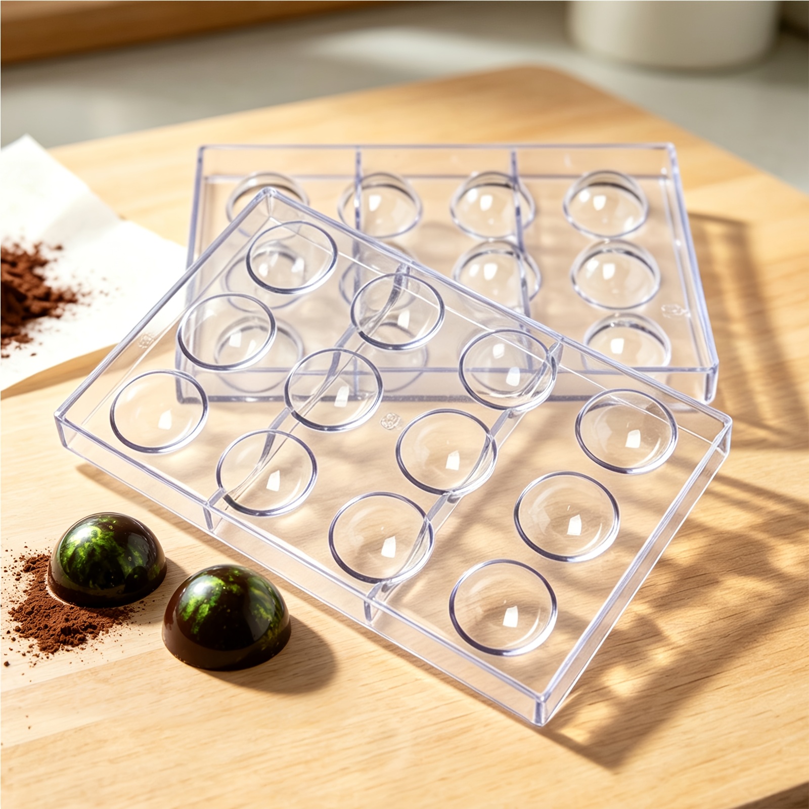 품목 사진 직경 4.4cm 반구형 초콜릿 몰드 1개, 행성 반원   diy 수제 별이 빛나는 하늘 트뤼플 몰드