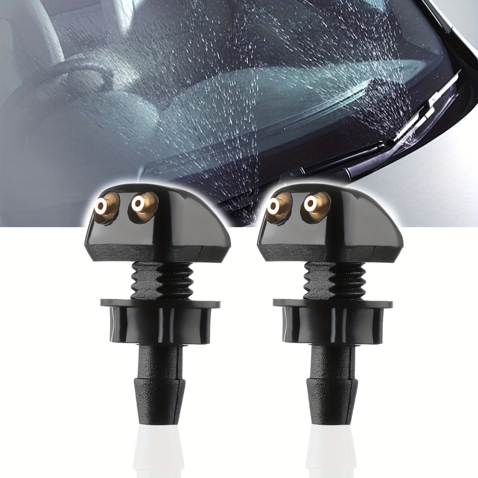 

Car Windshield Water Spray Nozzle, 2pcs, Double Nozzle Design, Suitable For Most Models, Simple Installation