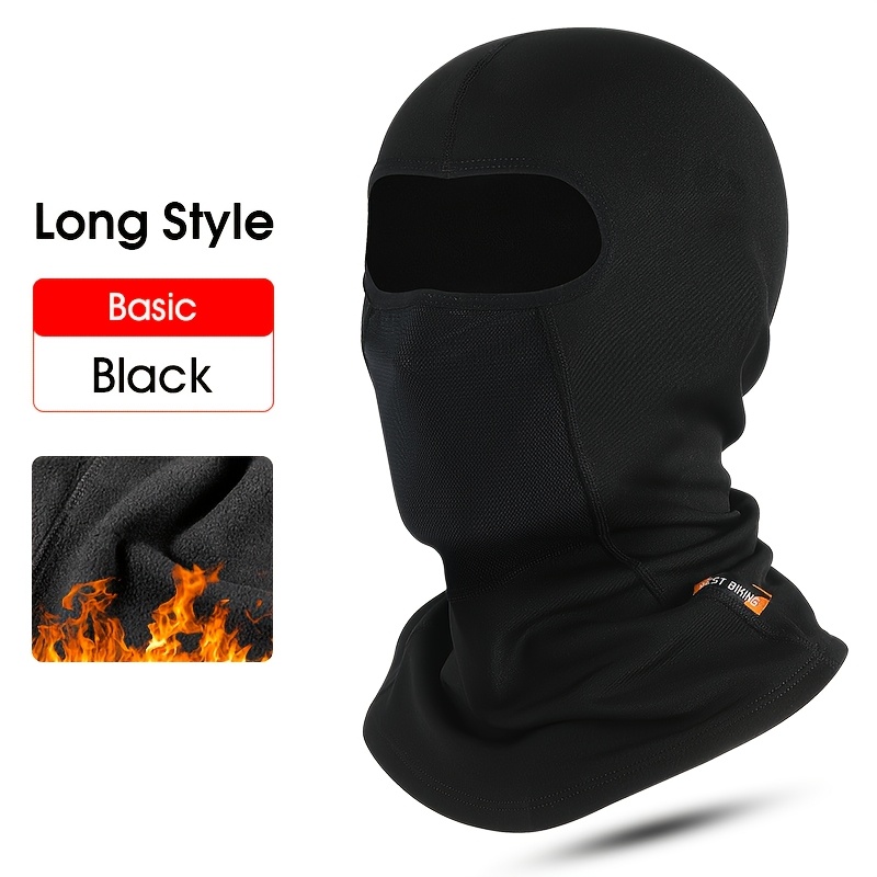 West Biking Warm Balaclava Cap Bike Hat Breathable Windproof Full-face Mask Neck Gaiter E-bike Autumn Winter Cycling Equipment Bicycle Accessories Black