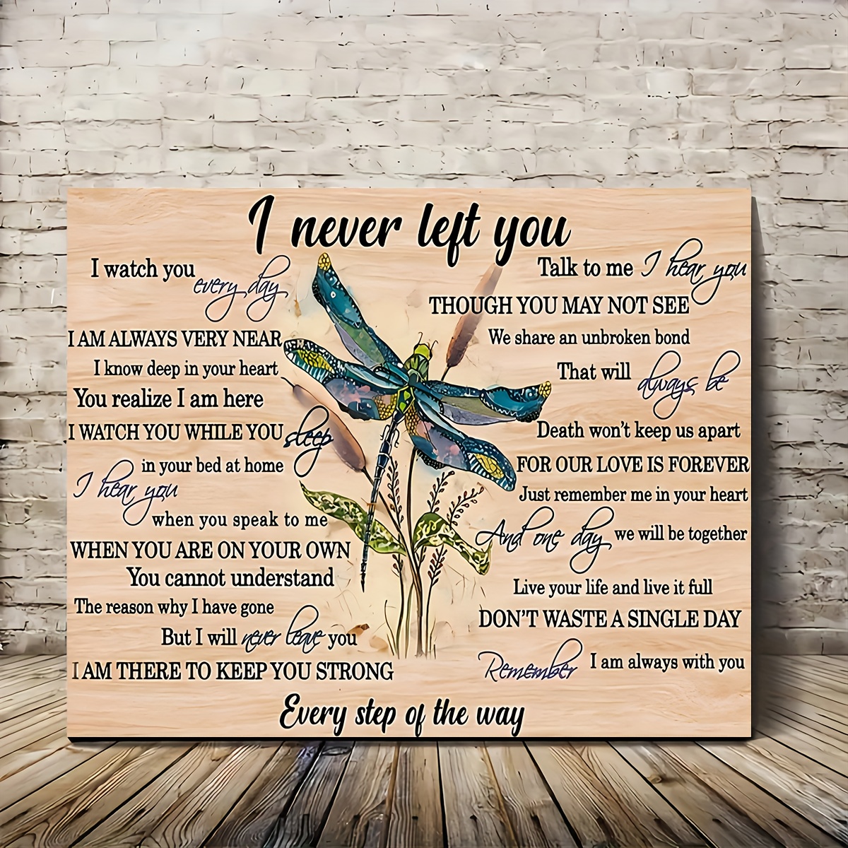 

Dragonfly Inspirational Art - 11.8"x15.7" Wooden Wall Decor For Living Room, Bedroom, Kitchen & Office - Decoration Or Festival Gift, Canvas Painting, Prints, Room Decor