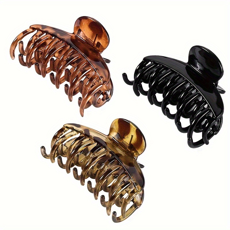E-shop 3er Set Haarspange Schmetterling Schmetterling Haarspange Leopard Print Haarspange Dicke Mittlere Dünne Haarspange Geeignet für Frauen