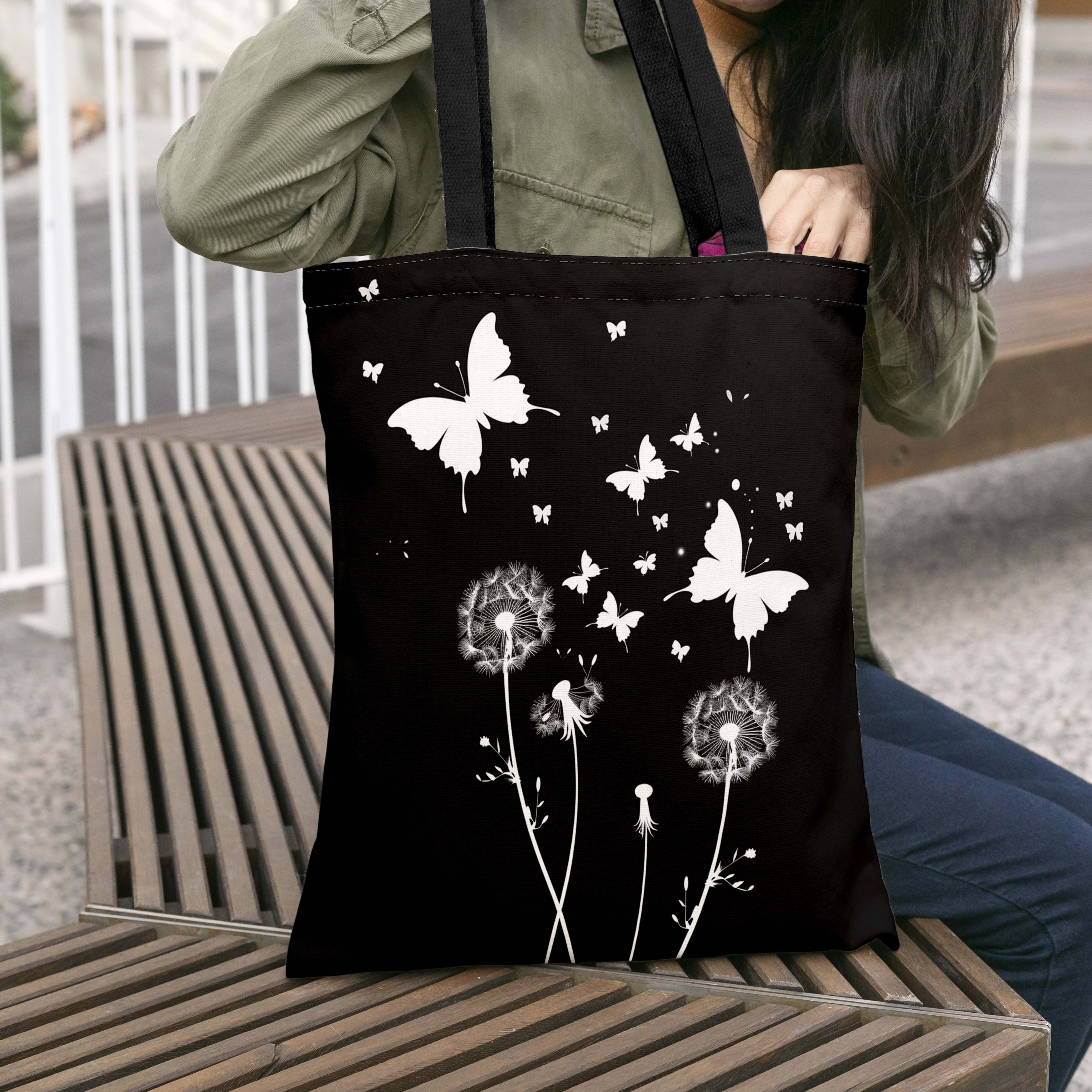 TEMU Bolso Tote de Gran Capacidad para Mujer con Estampado de - Bolso de de con Correa, Casual Adecuado para Compras, Viajes y Uso Diario, Lavable a