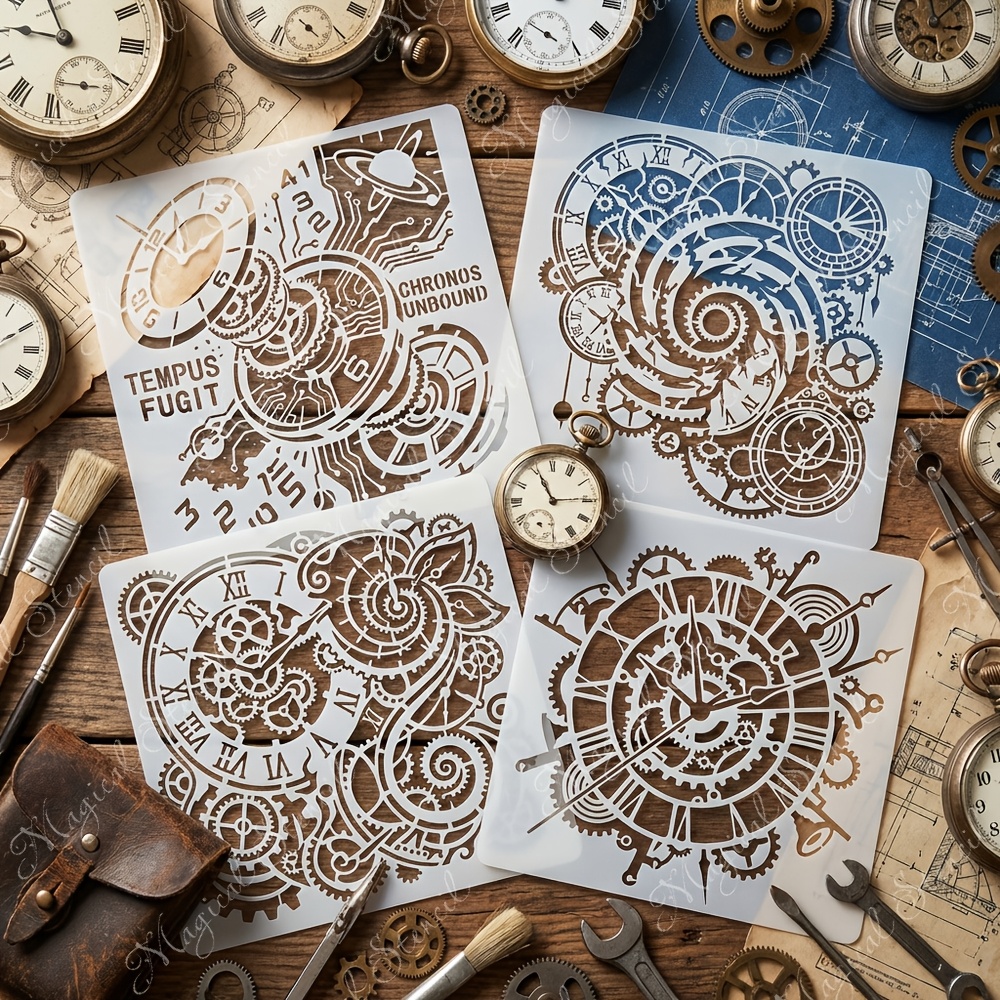 Steampunk Clock Drawings