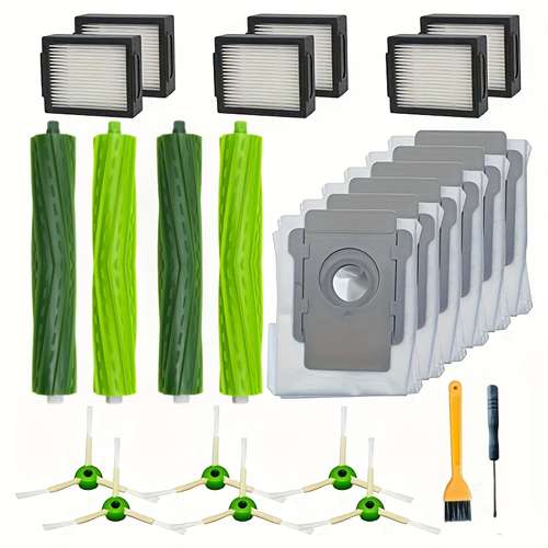 Roller Side Brush & Filter Dust Bag Replacement Kit For IRobot Roomba I3+ I4+ Series