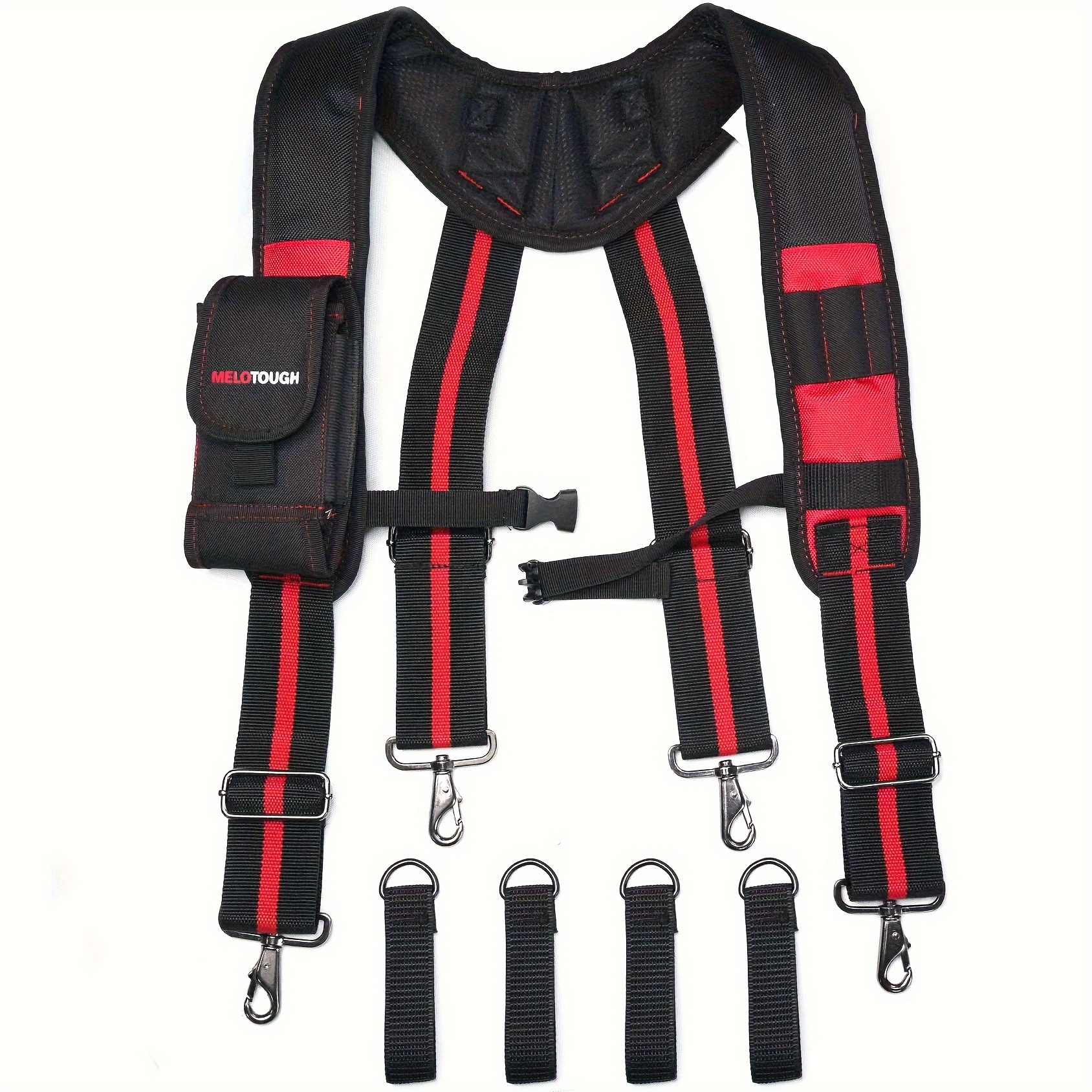 MELOTOUGH Tactical Suspender Durable Construction Suspender for Men with  Suspender loop (4 Point hook Support) 