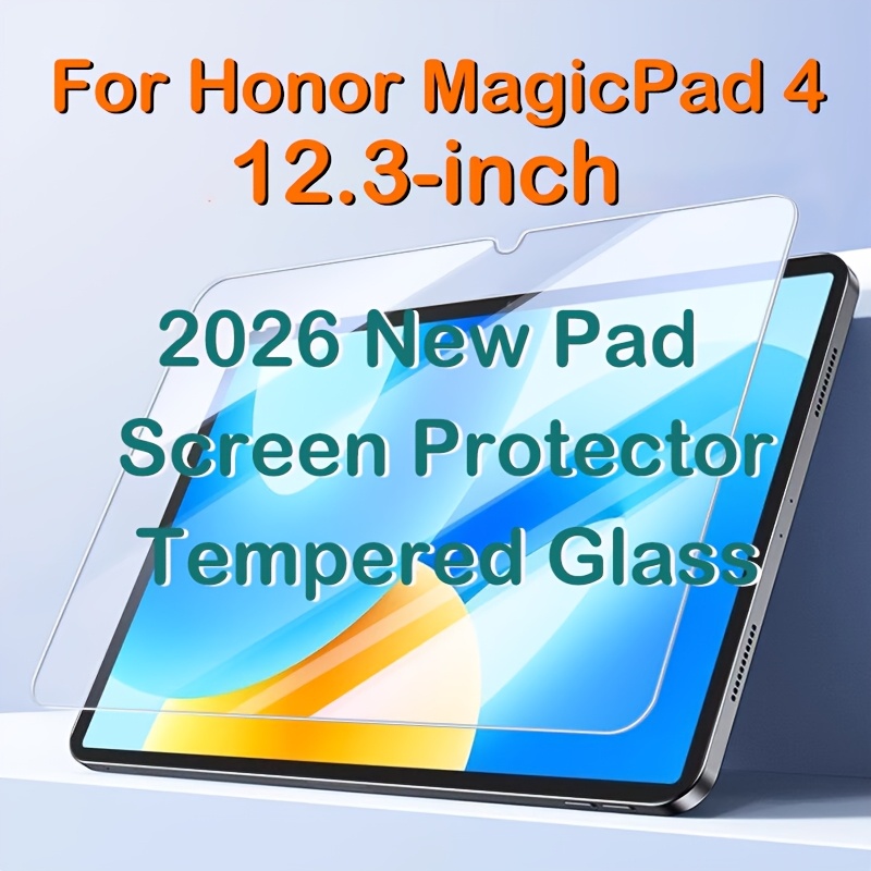 TEMU 2 pezzi Proteggi in Vetro Temperato per Honor 4 Tablet da 12.3 Pollici 2026, Senza Bolle, Facile Installazione, HD , Antigraffio, Anti-Impronta