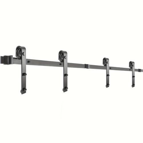 heavy duty sliding barn door hardware package with carbon steel quiet gliding doors suitable for residential commercial use barn for closets pantries bedrooms full set with rollers track