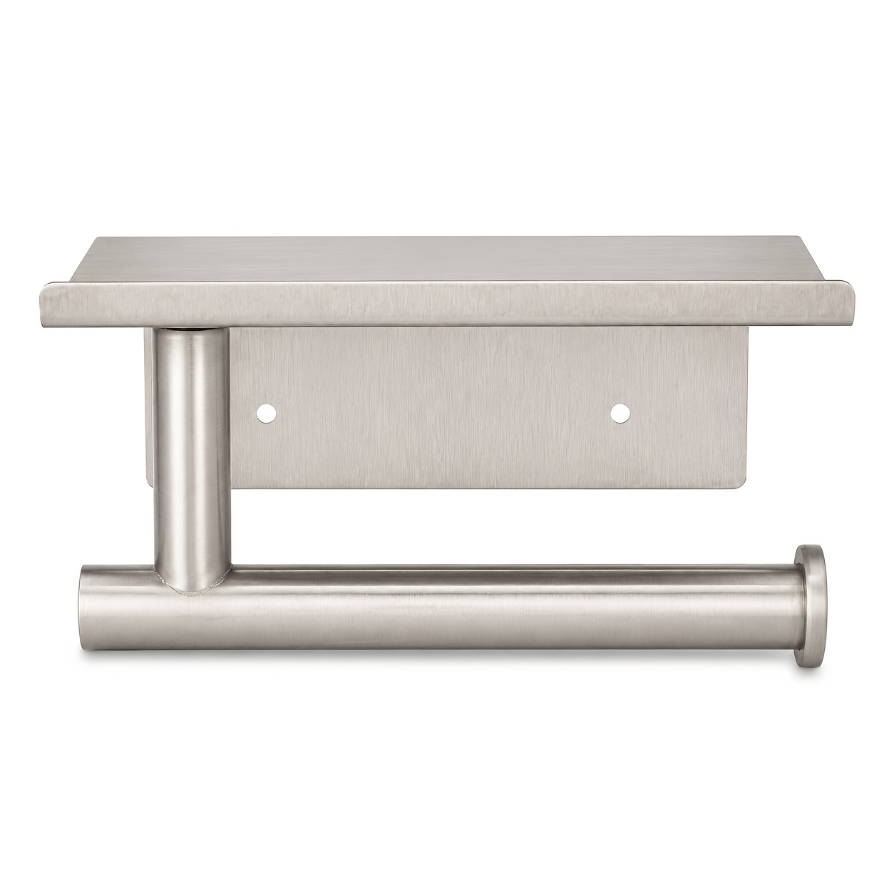 TEMU Stainless Steel Wall-mounted Tissue Holder, Toilet Paper Holder, Toilet Paper Storage, Installs With Drilling Screws Or Adhesive Stickers,