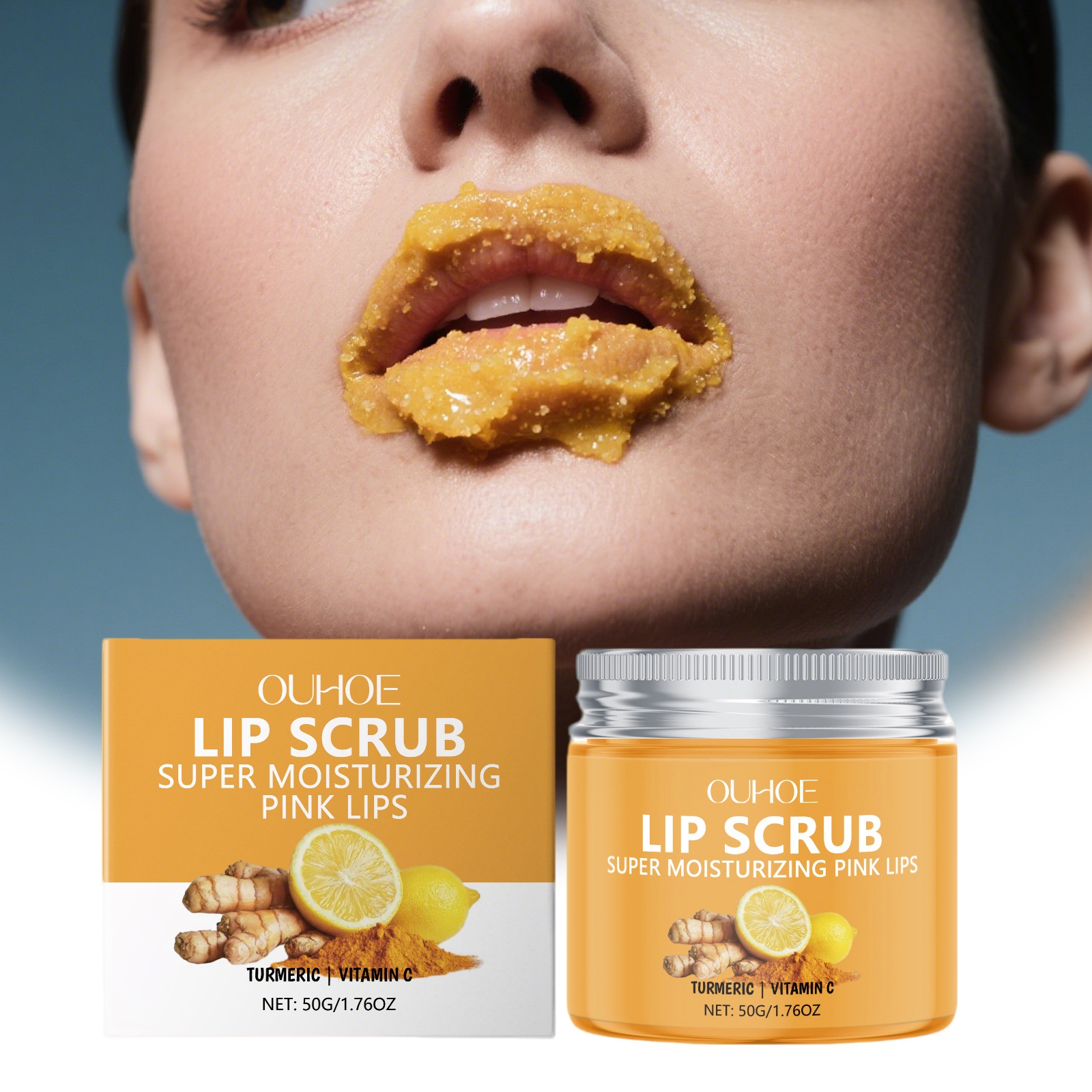turmeric vitamin c hyaluronic acid lip scrub balm lemon - Temu South Africa