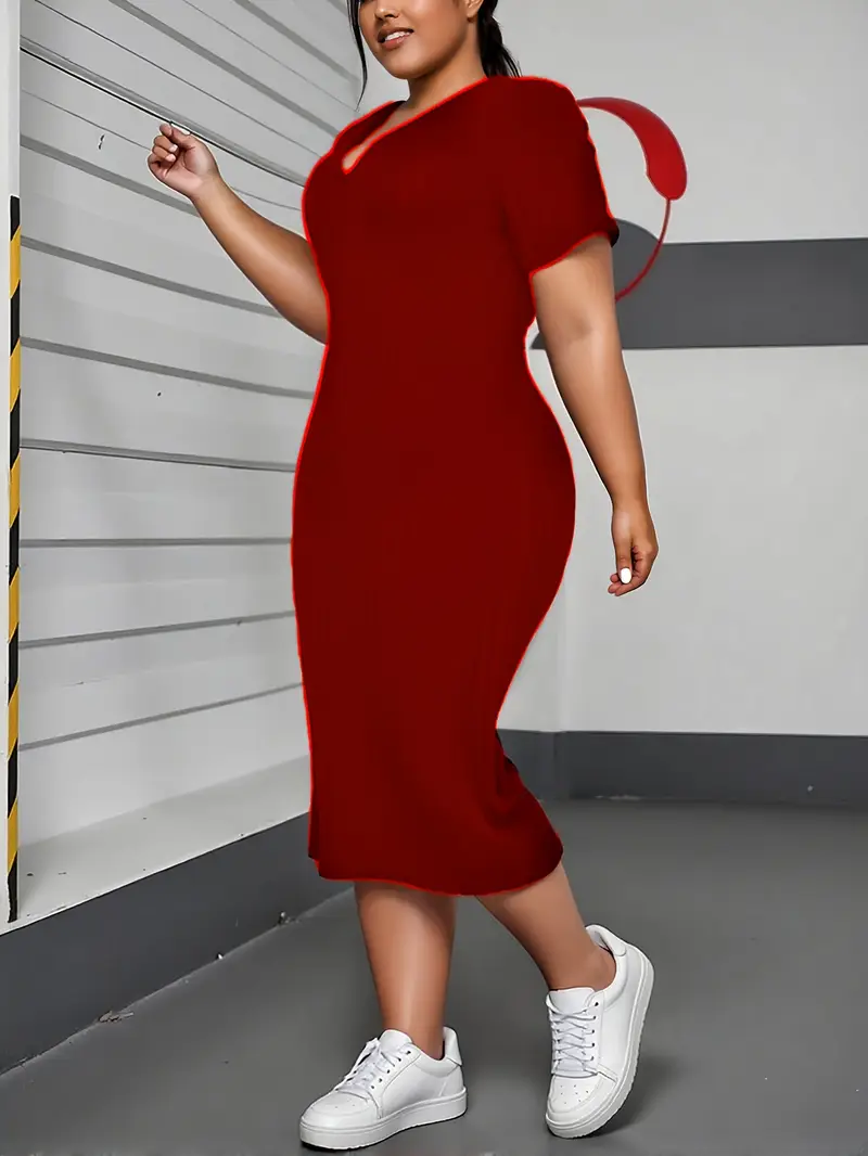 plus size plus size plus size ribbed long dress spring - Temu Germany plus size plus size plus size ribbed long dress spring - Temu Germany
