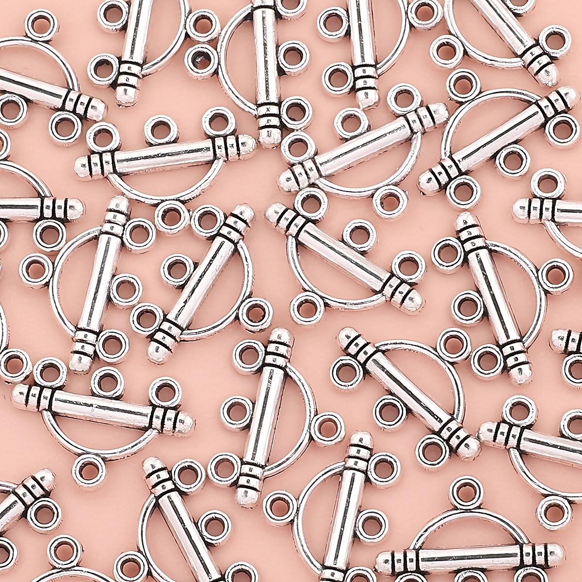 TEMU Lot de 29 maillons à trous, connecteurs de pendentif à double trou, maillons en de pour pendentifs de boucles d'oreilles, fabrication de