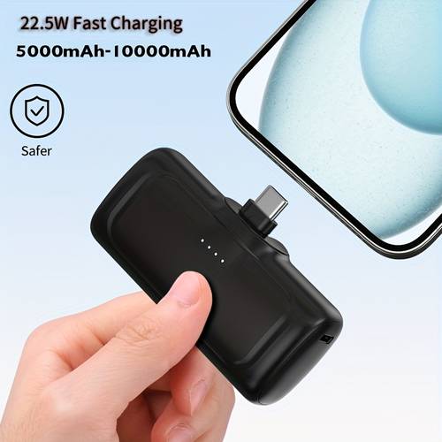 5000 10000mah portable power bank 22 5w fast charging 5000 10000mah mini portable power bank universal rechargeable lithium polymer battery compatible with usb c type c phones for and rapid charging