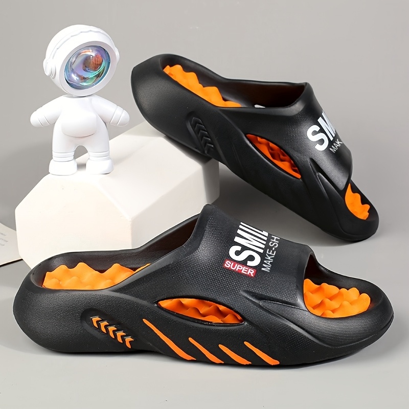 2025 summer unisex outdoor slides non slip eva sandals with   design breathable open toe   for men women durable casual slippers for   and pool   summer sandals home relaxation footwear   design flexible sole construction Product details 0