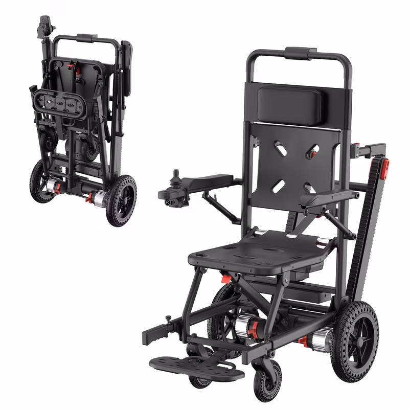electric stair climber intelligent electric wheelchair with 13ah lithium battery range quickly foldable for supports up to 310 lbs Product details 0