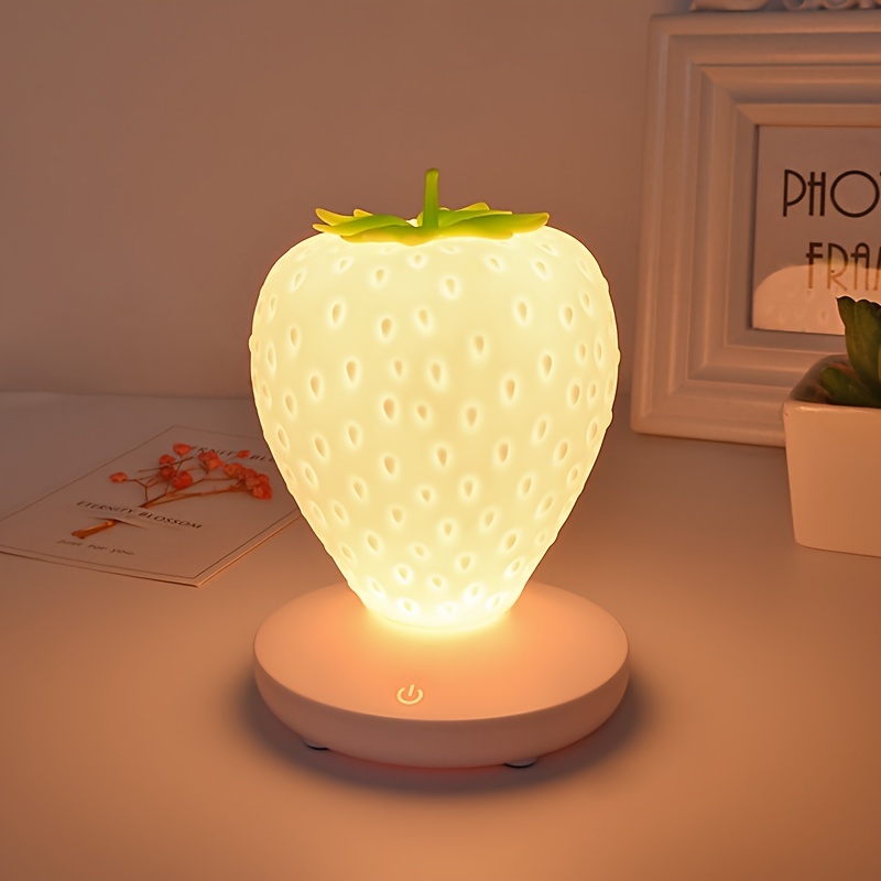 Lámpara Fresa Recargable Usb Pc Luz Ambiente Led Frutas - Temu