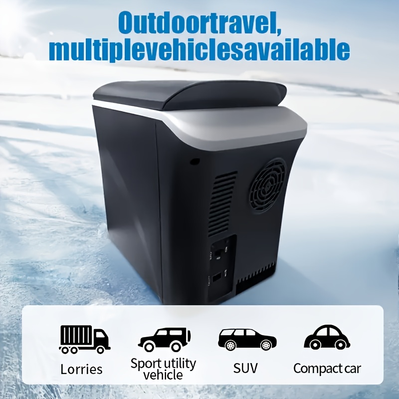 1.98gal Portable Fridge, 12 Volt Car Refrigerator with Cooler and Warmer, Fast Cooling Multifunctional Portable Freezer for Car, RV, Truck, Boat, Van, Travel, Outdoor Camping