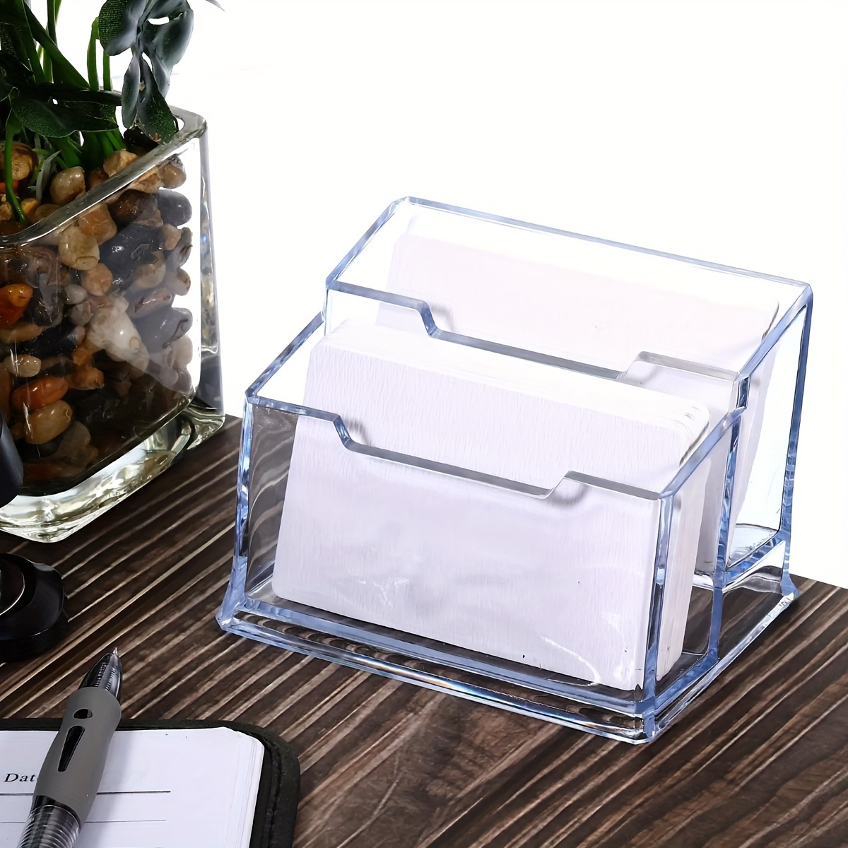 

Transparent Acrylic Business Card Holder, 2-layer High-quality Transparent Card Holder, Can Hold Business Cards