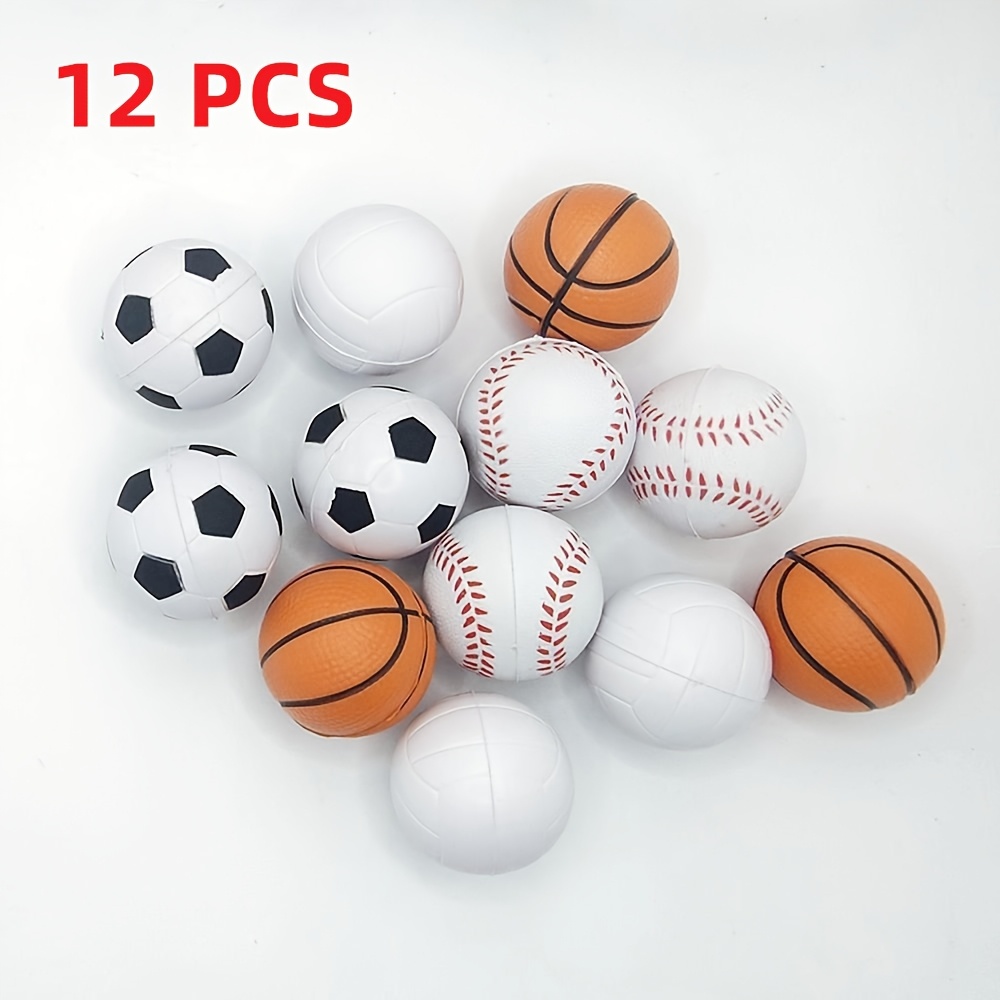 E-shop 12er-Pack, 4 cm/1,57 Zoll Durchmesser, Dekorative Sportmotiv-Bälle für Feiertagsdekoration zu Hause